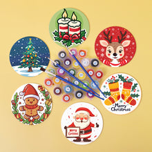 Load image into Gallery viewer, Christmas  Print Paint By Numbers Coaster Set (6 Pack)
