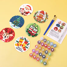 Load image into Gallery viewer, Christmas  Print Paint By Numbers Coaster Set (6 Pack)
