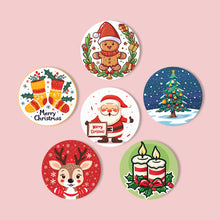 Load image into Gallery viewer, Christmas  Print Paint By Numbers Coaster Set (6 Pack)
