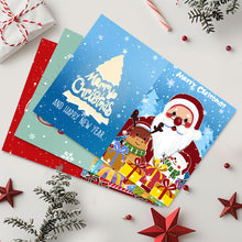 Load image into Gallery viewer, Paint by Numbers Christmas Card - Santa Collection (Set of 6)
