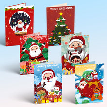 Load image into Gallery viewer, Paint by Numbers Christmas Card - Santa Collection (Set of 6)
