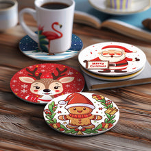 Load image into Gallery viewer, Christmas  Print Paint By Numbers Coaster Set (6 Pack)
