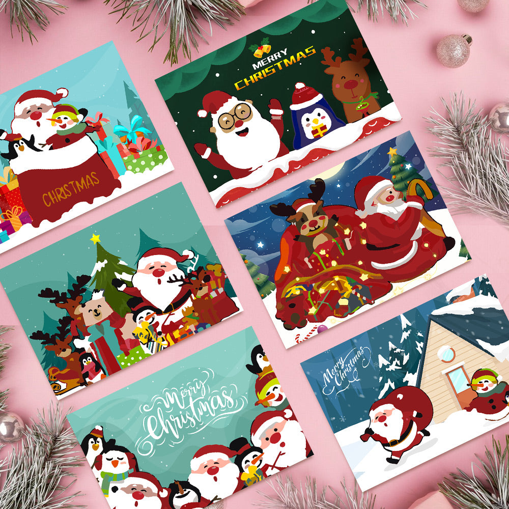 Paint by Numbers Christmas Card - Gifts Collection (Set of 6)