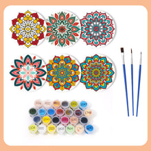 Load image into Gallery viewer, Mandala Print Paint By Numbers Coaster Set (6 Pack)
