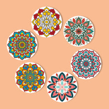 Load image into Gallery viewer, Mandala Print Paint By Numbers Coaster Set (6 Pack)
