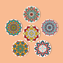 Load image into Gallery viewer, Mandala Print Paint By Numbers Coaster Set (6 Pack)
