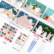 Load image into Gallery viewer, Paint by Numbers Christmas Card - Gifts Collection (Set of 6)
