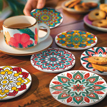 Load image into Gallery viewer, Mandala Print Paint By Numbers Coaster Set (6 Pack)
