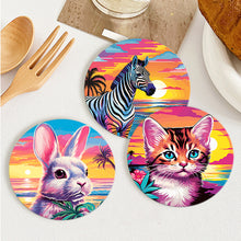 Load image into Gallery viewer, Animal Print Paint By Numbers Coaster Set (6 Pack)
