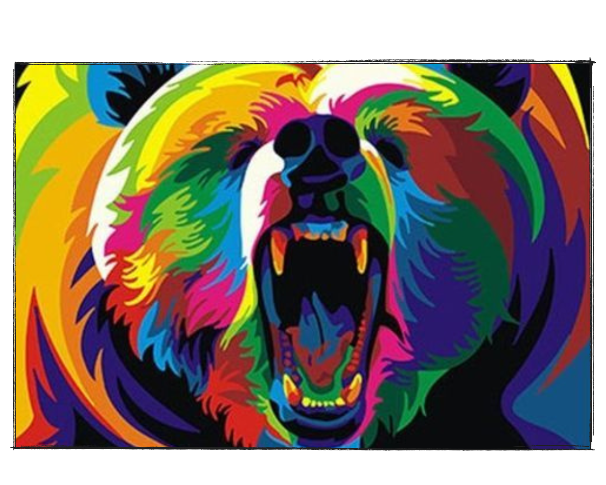 Colorful Bear - DIY Paint by Numbers