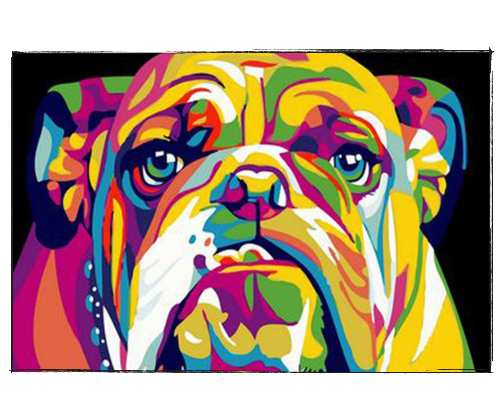 Colorful Dog - DIY Paint by Numbers