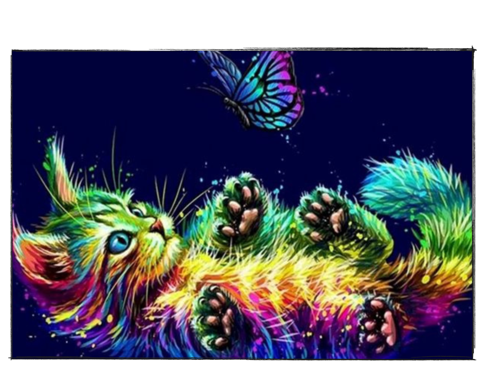 Colorful Kitten - DIY Paint by Numbers