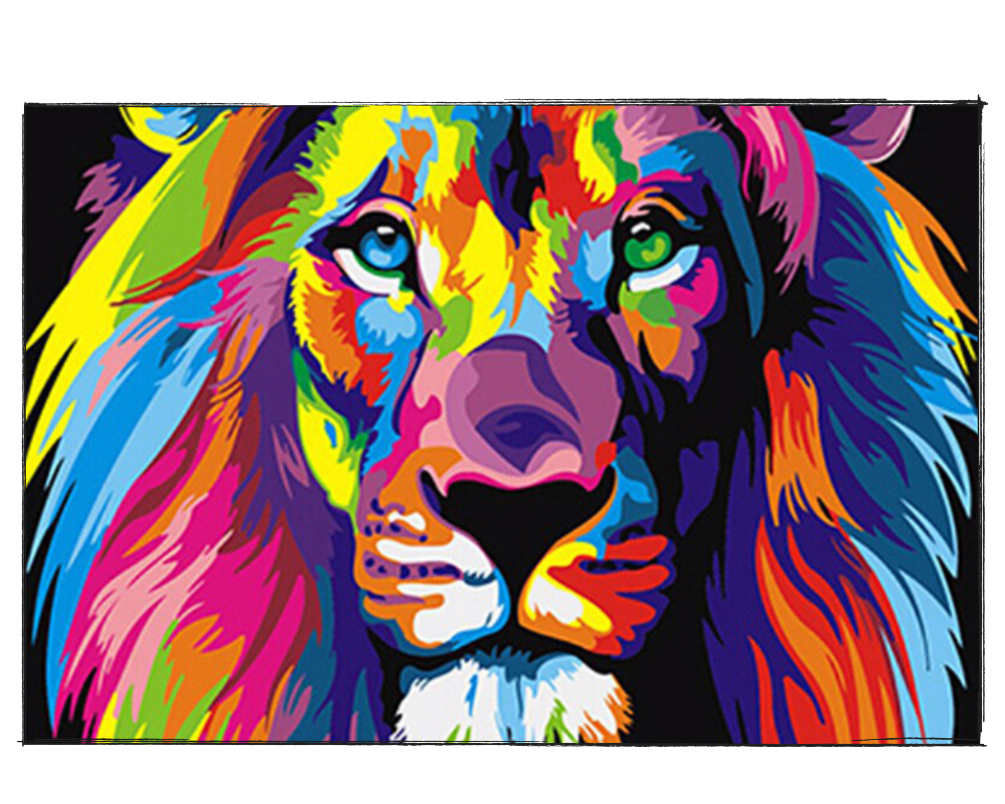Colorful Lion - DIY Paint by Numbers