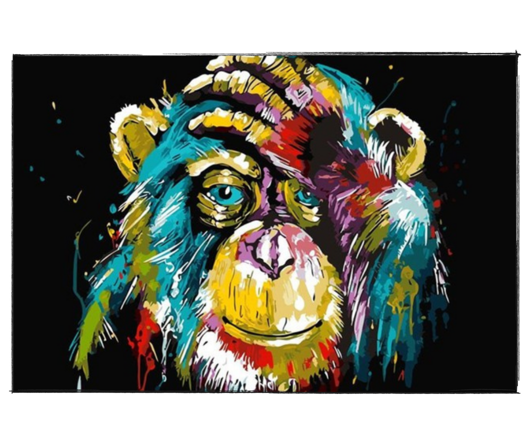 Colorful Monkey - DIY Paint by Numbers