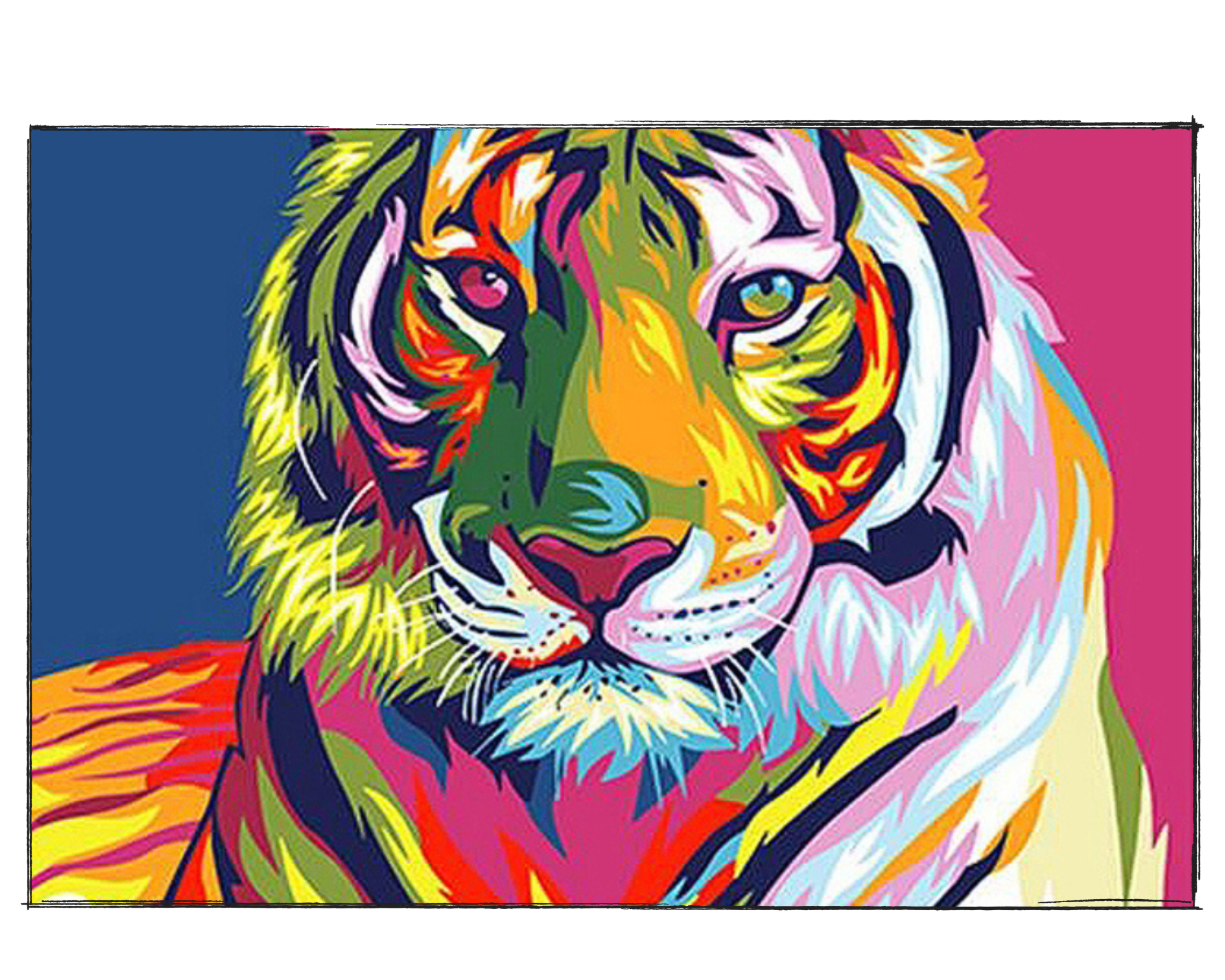 Colorful Tiger - DIY Paint by Numbers
