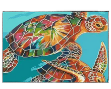 Load image into Gallery viewer, Colorful Turtle Couple - DIY Paint by Numbers
