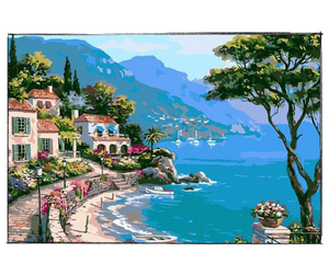 Mediterranean Seaside - DIY Paint by Numbers