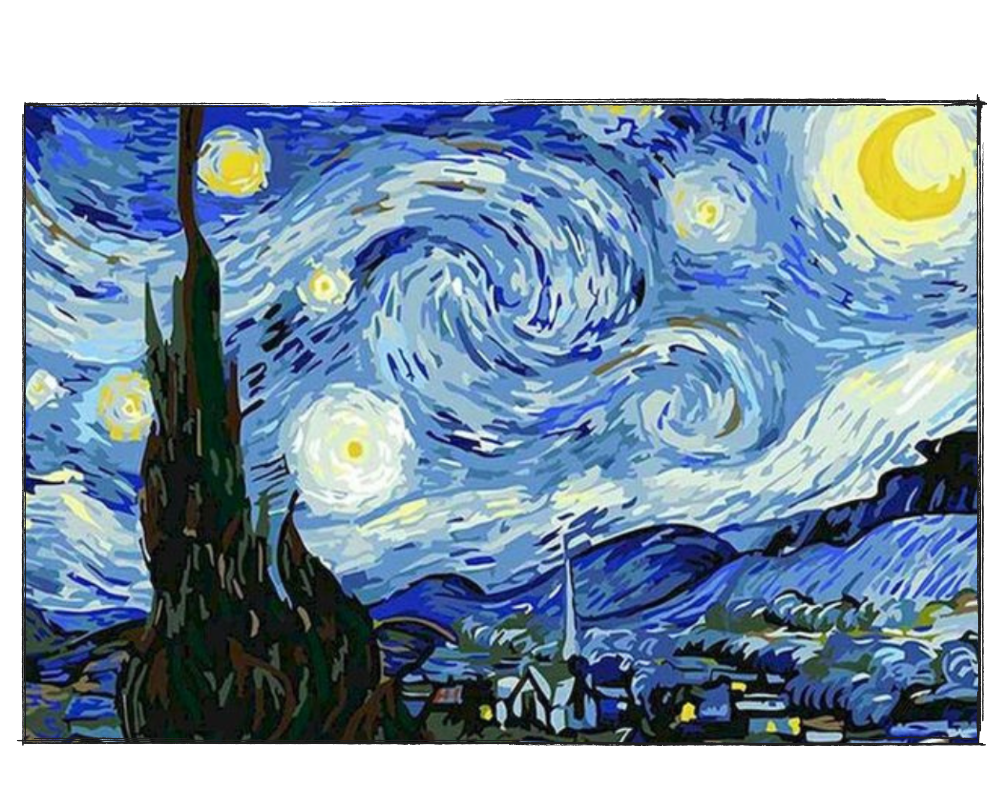 Starry Night - DIY Paint by Numbers