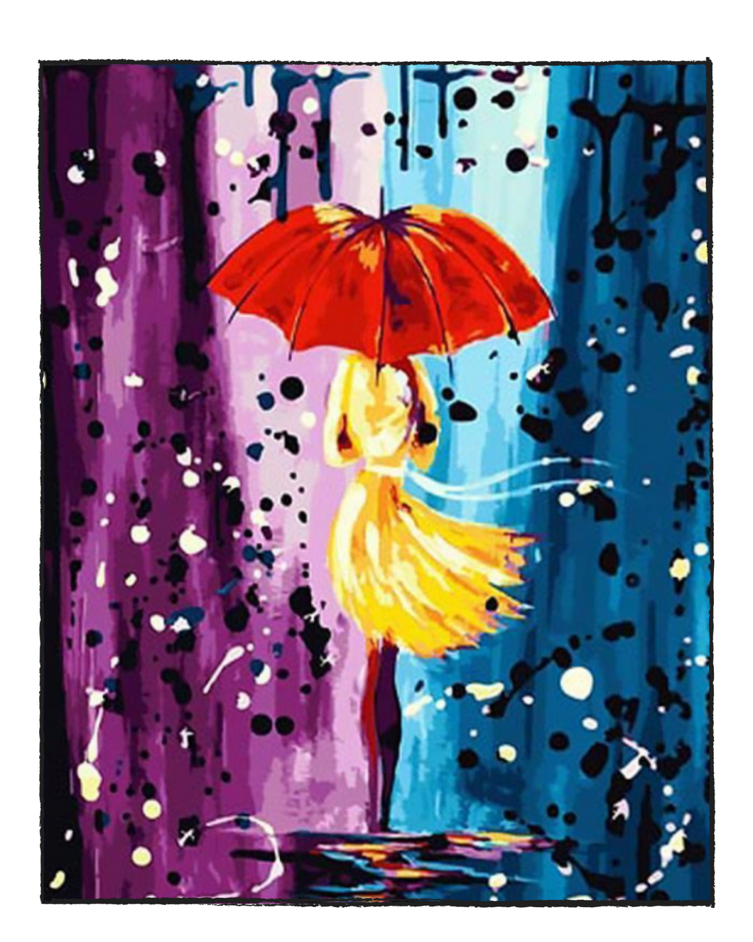 Under the umbrella - DIY Paint by Numbers