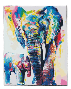 Colorful Elephant - DIY Paint by Numbers