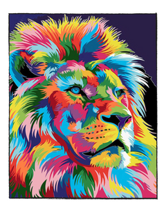 Colorful Majestic Lion - DIY Paint by Numbers
