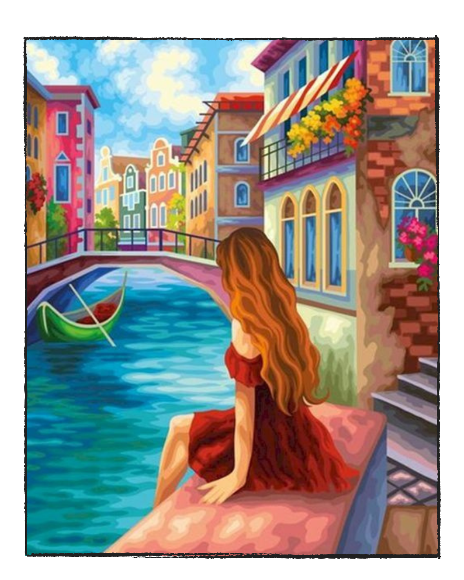 Girl in Venice - DIY Paint by Numbers