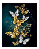 Load image into Gallery viewer, Gold Butterfly - DIY Paint by Numbers
