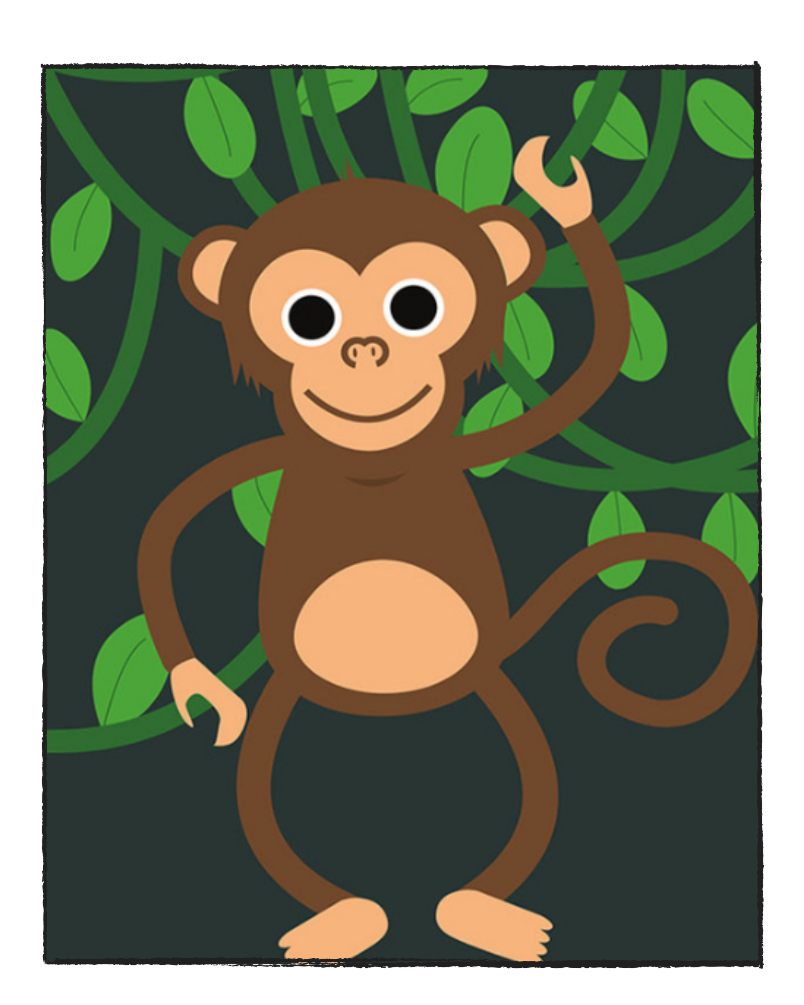 Monkey - DIY Paint by Numbers for Kids
