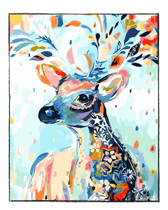 Rainbow Deer - DIY Paint by Numbers