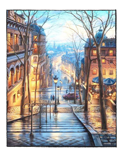 Rainy Street - DIY Paint by Numbers