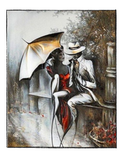Load image into Gallery viewer, Romance on Bench - DIY Paint by Numbers
