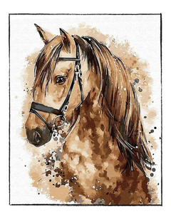 Brown Horse - DIY Paint by Numbers
