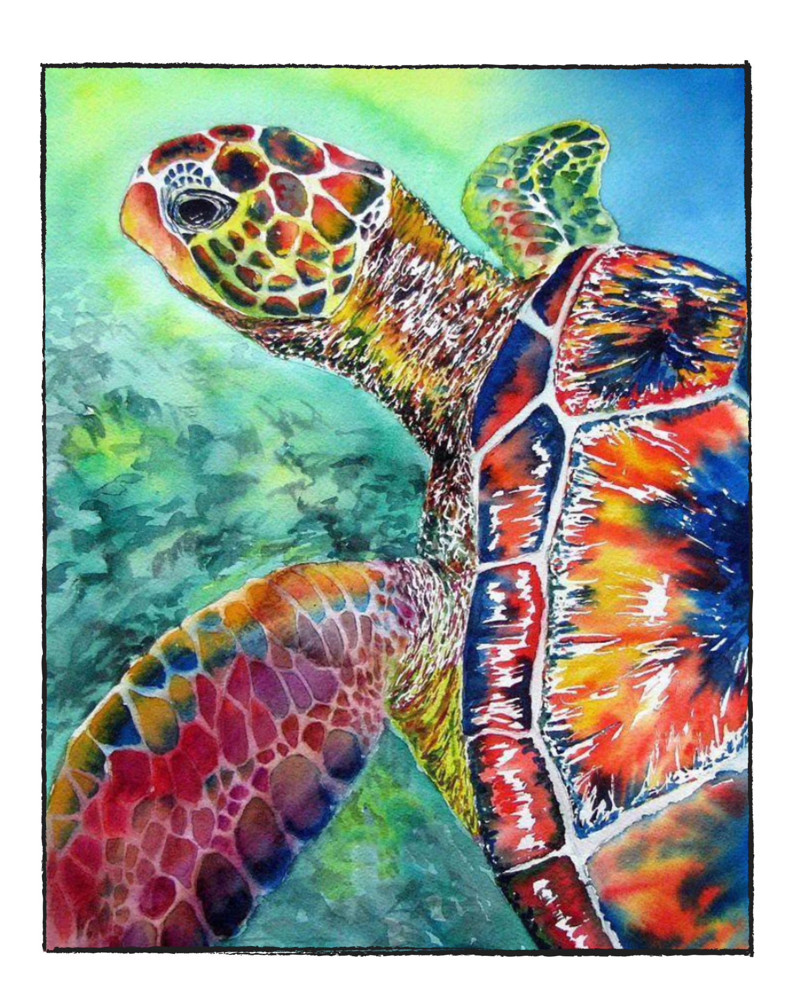 Sea Turtle - DIY Paint by Numbers