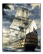 Load image into Gallery viewer, Ship at Stormy Sea - DIY Paint by Numbers

