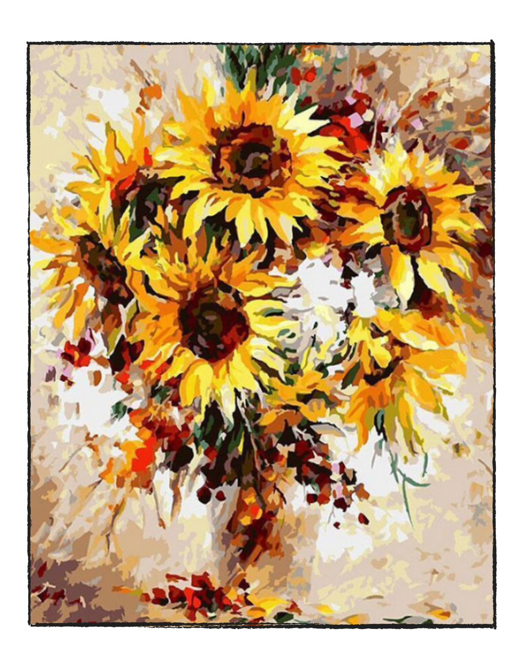 Sunflower Burst - DIY Paint by Numbers