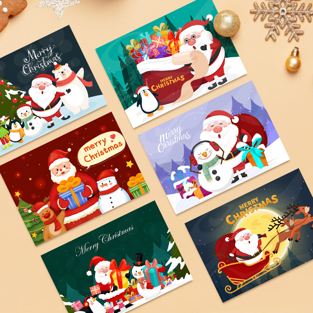 Paint by Numbers Christmas Card - Snowman Collection (Set of 6)