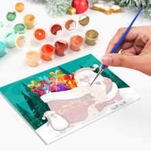 Load image into Gallery viewer, Paint by Numbers Christmas Card - Snowman Collection (Set of 6)
