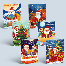 Load image into Gallery viewer, Paint by Numbers Christmas Card - Christmas Tree Collection (Set of 6)
