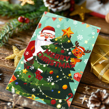 Load image into Gallery viewer, Paint by Numbers Christmas Card - Christmas Tree Collection (Set of 6)
