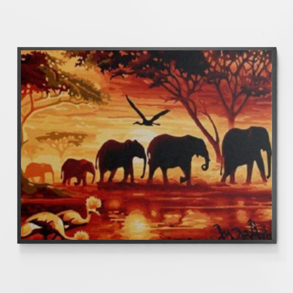 African Elephant - DIY Paint by Numbers