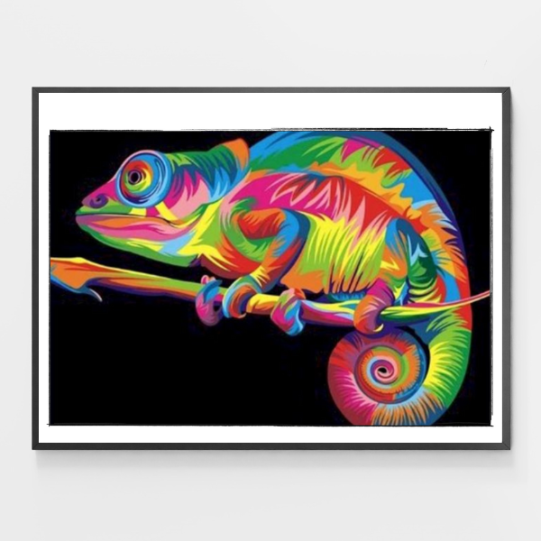 Colorful Chameleon - DIY Paint by Numbers