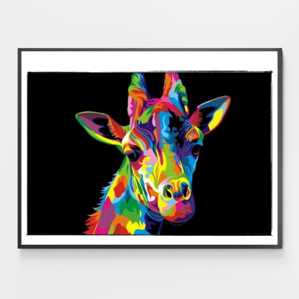 Colorful Giraffe - DIY Paint by Numbers