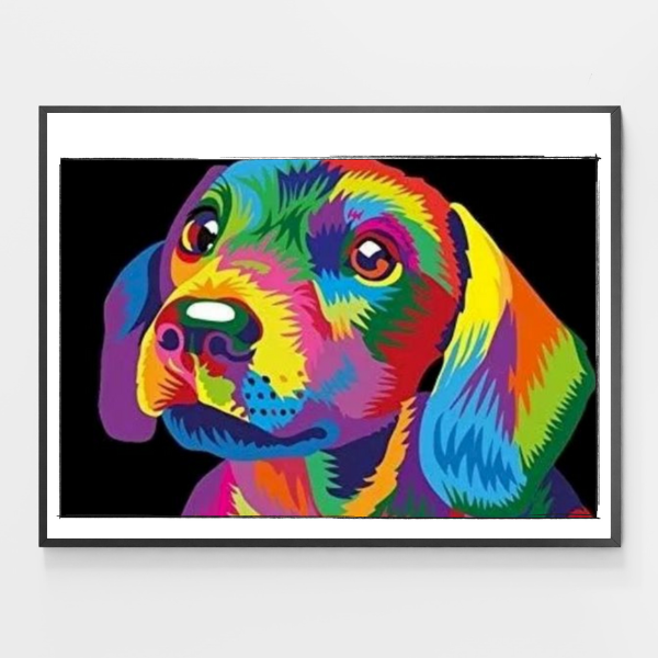 Colorful Puppy - DIY Paint by Numbers