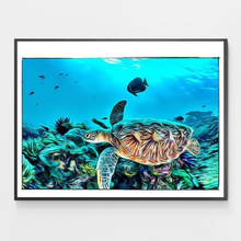 Load image into Gallery viewer, Deep Blue Sea Turtle - DIY Paint by Numbers
