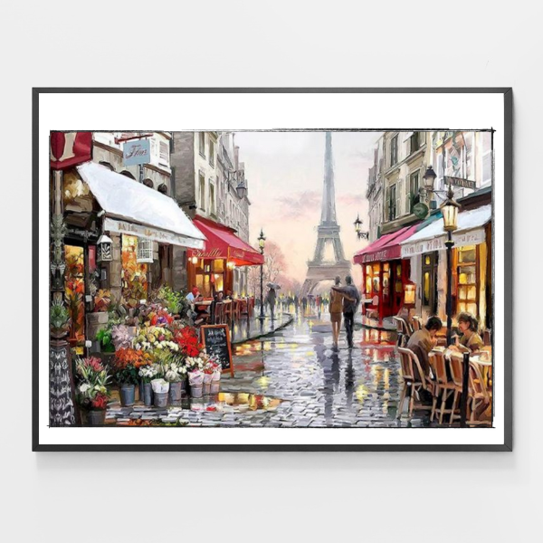 Paris Street - DIY Paint by Numbers