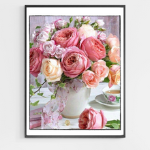 Load image into Gallery viewer, Flower Pot Rose - DIY Paint by Numbers
