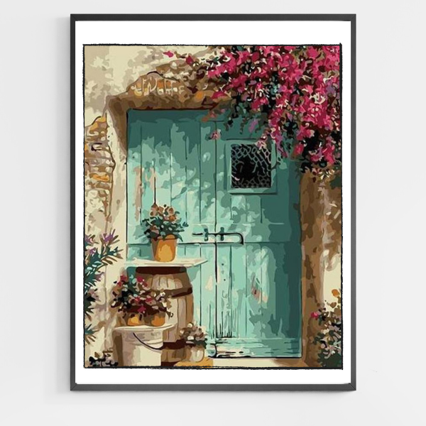 Flowery Front Door - DIY Paint by Numbers