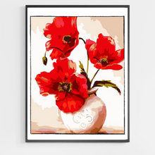 Load image into Gallery viewer, Red Blooms - DIY Paint by Numbers
